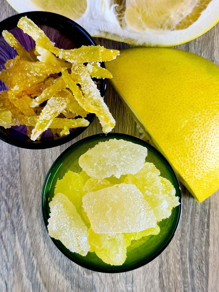 Candied Pomelo Peel and Pith Desserts